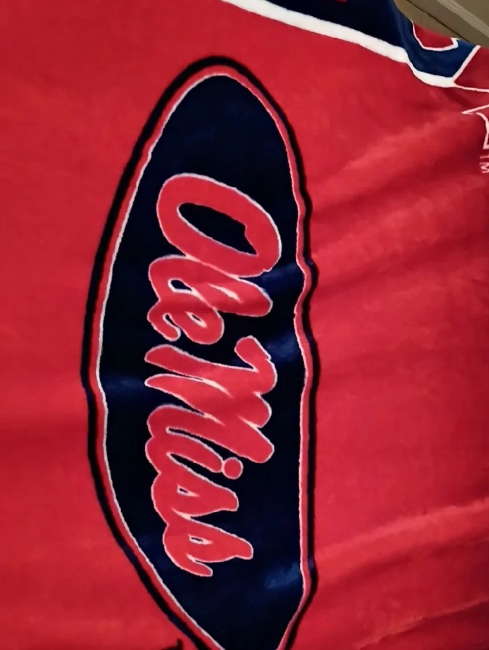 Ole Miss Red Plush Throw Blanket - Collegiate Soft Throw